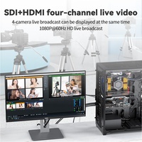 Carte de capture vidéo PCIe interne à vente chaude, PCIe 2.0x2, 20 Go/s, 1080p, 60 Hz, 4 canaux SDI, pour la diffusion en direct