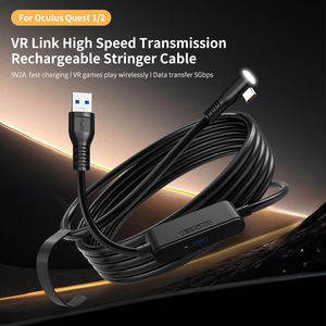 Puerto de carga rápida independiente tipo C a dispositivo de auriculares VR para batería Cable de datos de codo USB C estable - Product Image 6