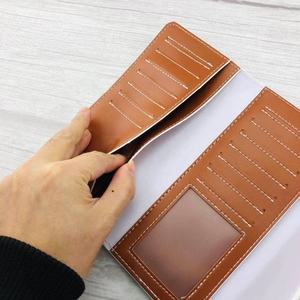 Carteira de Cartão de Crédito em Branco para Mulheres, Bolsa Longa Monogramada, Carteira com Borda em Escalopado - Product Image 2