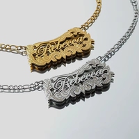 Collar con Colgante de Placa de Identificación de Doble Capa Personalizado con Certificación CE, Chapado en Oro de 18K, Resistente a la Corrosión