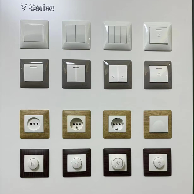 EU Standard Flush Mounted 86 Size Fireproof PC Material 16A 250V Type F Germany Schuko Socket Electrical Switch and Socket