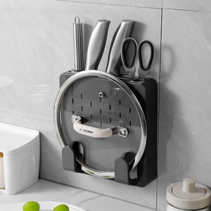 Support mural pratique pour couteaux et planches à découper en ABS, pour porte d'armoire, accessoires de cuisine - Product Image 1