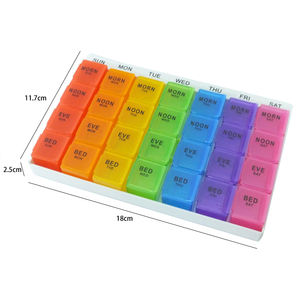 Nouvelle boîte à pilules boîte de rangement étui médical 7 jours organisateur 28 compartiments voyage Portable semaine boîte à pilules - Product Image 5