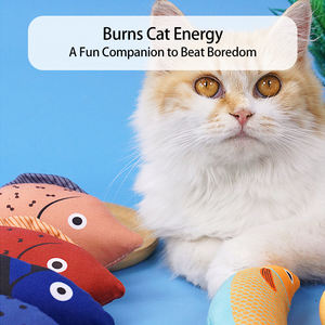 Juguete de Peluche con Forma de Pez con Catnip, con Sonido de Plástico Arrugado, Interactivo, Ecológico y Duradero para Gatos - Product Image 6