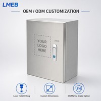 Boîte de distribution extérieure étanche en acier inoxydable ABS PC avec borne métallique et niveau de protection IP65