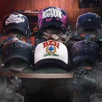 Gorra de béisbol de 5 paneles con bordado ODM OEM, gorras de camionero de malla personalizadas para hombre con logo, gorras Baez de gamuza de alta calidad para hombre
