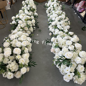 IFG gran oferta 3ft seda Artificial blanco rosa rosas pasillo flor corredor para boda Navidad graduación decoración de Halloween - Product Image 5