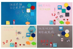 120*90 Kids Toys Educational Creativity <strong>Chalkboard</strong> Black Green <strong>Blue</strong> Pink Gray Ivory Magnetic Whiteboard Sheet Sticker - Product Image 6