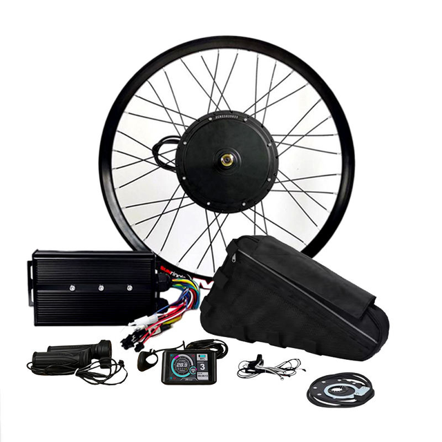 YSY LCD Display 72V 60V 52V 48V 500W-3000W MTX Ebike Kit Direct Hub Motor E Bike Conversion Kit with Triangle Battery