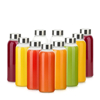 Gobelet en verre avec couvercle personnalisé, bouteille d'eau en verre borosilicate transparent, gobelet réutilisable pour café, jus, thé