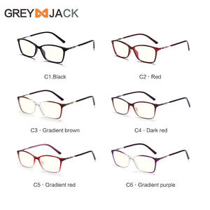 Montures de lunettes carrées Greyjack, verres anti-radiation Tr90, unisexe, taille moyenne, pour la vente en gros transfrontalière - Product Image 2