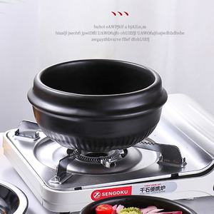 Ciotola di pietra per zuppa di pasta di soia coreana cucina coreana Dolsot Bibimbap zuppa di riso ciotola di pietra nero casseruole cibo ciotola per servire - Product Image 5