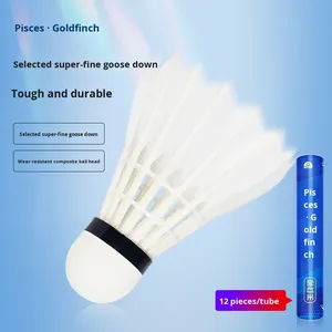 Volant de <span class=keywords><strong>Badminton</strong></span> d'entraînement de compétition professionnelle super durable Double plume d'oie de poisson atterrissage précis véritable navire amiral - Product Image 4