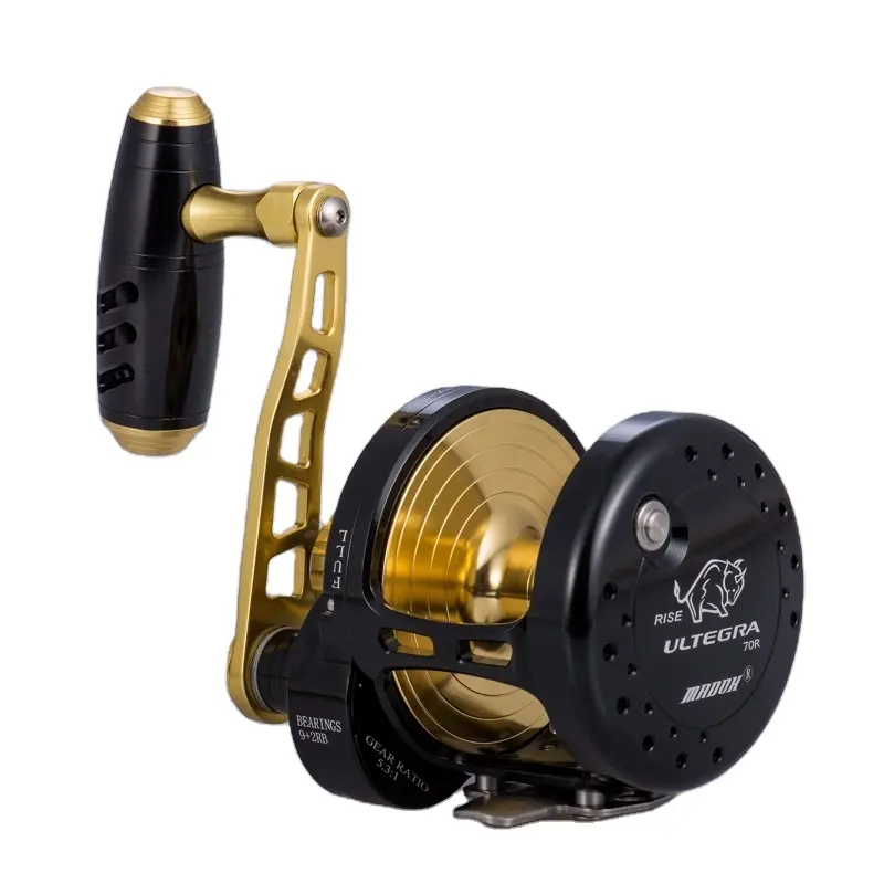 FUNADAIKO UT20 30 50 70 mulinello da pesca con Spinning in alluminio con acqua salata ruota in acciaio per mare mulinello da Jigging lento