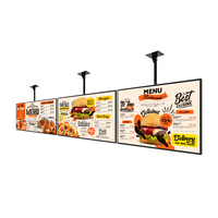 Support télécommande USB 43 pouces restaurant tableau de menu numérique android publicité lcd displayer digital-menu-board