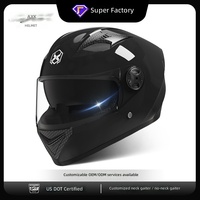 Casque intégral de moto électrique personnalisé en polypropylène certifié DOT, couleur unie, unisexe, chaud pour l'hiver, toutes saisons, Chine