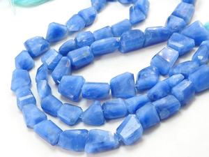 Perles de calcédoine bleue en vrac, brin de 14 pouces, 10-20 mm de long environ, pépites roulées, pour la fabrication de bijoux et bracelets, pierre précieuse en cristal - Product Image 4