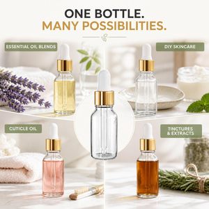 Hot Sale 3ml Small <b>Glass</b> Bottles Screen Printed Clear and <b>Amber</b> Perfume Sample Dropper for Essential Oils - Product Image 4
