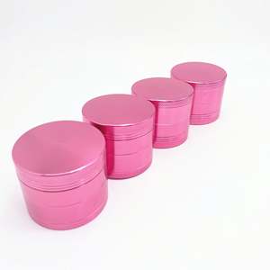 Moulin à épices et herbes portable en acier et aluminium avec logo personnalisé, 4 couches, vente en gros - Product Image 3