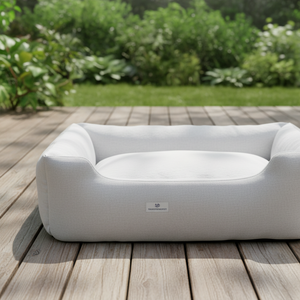 Bestseller Atmungsaktives Hundebett Waschbarer Samt- & Leinenbezug Kunstfell-Füllung Wasserdicht Rechteckig Einfarbiges Muster Karton - Product Image 4