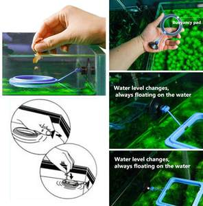 Anneau d'alimentation pour Aquarium, <span class=keywords><strong>Station</strong></span> d'aquarium, plateau d'alimentation flottant, mangeoire, cercle carré, accessoire plante aquatique - Product Image 5