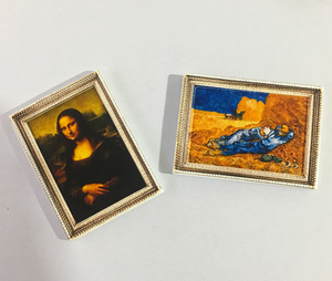 Aimant de réfrigérateur 3D représentant des peintures célèbres du monde entier, Van Gogh, Mona Lisa, autocollant magnétique en relief créatif - Product Image 2