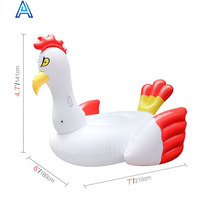 PVC gonflable coq oiseau oie poulet forme salon tour sur jouet pour été piscine eau flotteur air tapis jouet