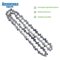 Chaîne de tronçonneuse de remplacement professionnelle OEM LongMax 3/8" Standard .063" 72DL 20 pouces 72E à dents pleines pour MS381/MS382/038/066