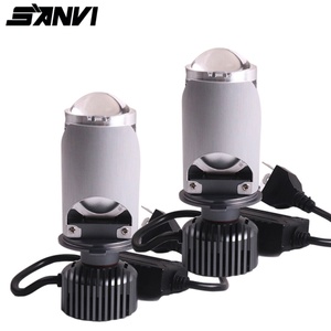 Sanvi High Quality 12V 5500K 35W H4 Mini <b>LED</b> <b>Projector</b> Lens Headlights for Automotive Available for Hilux Universe Fit Models - Product Image 1