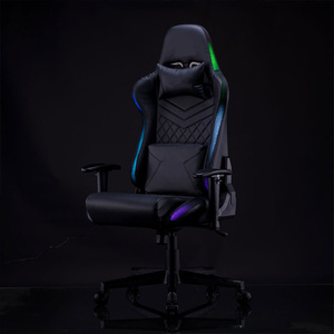 Sedia da Gaming in Ecopelle con Schienale Regolabile, Poggiatesta e Illuminazione RGB - Product Image 6