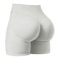 Vêtements de gymnastique sans couture, short d'entraînement, culotte taille haute sans couture, short de course en Nylon, échantillons gratuits