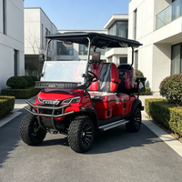 Voiturette de golf électrique personnalisée Rainbow 6 places avec batterie au lithium 72V et moteur 5kw certifiée DOT pour les terrains de golf et les clubs