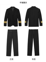 Uniforme de commandant de bord pour homme, tenue de pilote, veste de commandant chinoise, vêtements de travail pour agents de sécurité