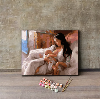 Kits de peinture à l'huile de portraits à succès, à peindre par numéros, pour décoration murale ou cadeaux