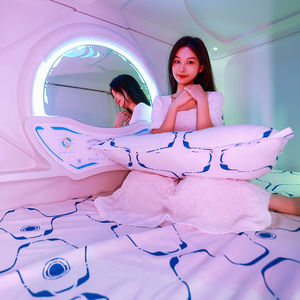 2025 nueva cápsula cama de Hotel Cápsula de moda duradera Cápsula de dos pisos litera espacial con cortina para Hotel cama de cápsula de albergue juvenil - Product Image 6