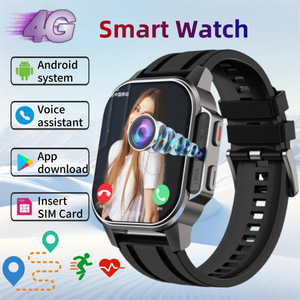Montre connectée 4G B22 2025, écran AMOLED <span class=keywords><strong>2</strong></span>,04 pouces, Android, fréquence cardiaque, appels vidéo, TikTok/Facebook/Twitter/<span class=keywords><strong>Whatsapp</strong></span>, étanche IP67, double - Product Image 5