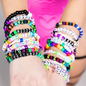 Party Time Personnalisé DIY À La Main PLUR Accessoire RAVE Kandi Bracelets EDM Music Festival tenues Bracelets
