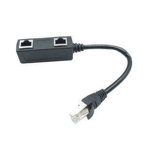 Cable Divisor de Red <span class=keywords><strong>RJ45</strong></span> LAN Ethernet de 1 a 2 Puertos, Adaptador Cat6, Conector 8p8c, Extensor - Product Image 3