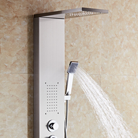 Panneau de douche mural pas cher en acier inoxydable 304, 4 fonctions avec jet de massage
