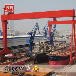 أعلى جودة حار بيع WEIHUA العلامة التجارية طن شعاع مزدوج رافعة جسرية لبناء السفن لحوض بناء السفن - Product Image 5
