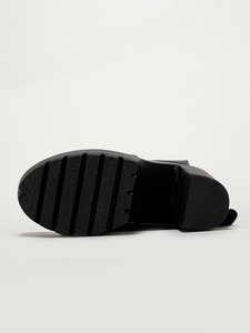 <span class=keywords><strong>Botas</strong></span> Elásticas de Invierno al Por Mayor por Encima de la Rodilla <span class=keywords><strong>para</strong></span> Mujer de Cuero Negro con Plataforma y Tacón <span class=keywords><strong>Grueso</strong></span> - Product Image 6