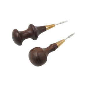 Handmade <b>Leather</b> Awl Solid Wood Handle Rhomboid Flat Olive Type For Garment Processing Diy <b>Tools</b> - Product Image 4