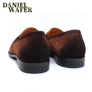 Klasik nubuk deri makosenler siyah Casual erkek sürüş ayakkabısı - Product Image 6