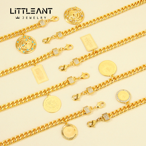 Tornozeleira de Luxo Árabe Muçulmano Cor Ouro 24K, Estilo Correntes Tennis, Não Oxida, para Mulheres de Dubai, para Festas de Moda Saudita - Product Image 1