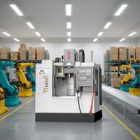 Mini-fraiseuse CNC automatique BT40 VMC avec magazine à outils 16T, guidage linéaire vertical 3 axes pour commande