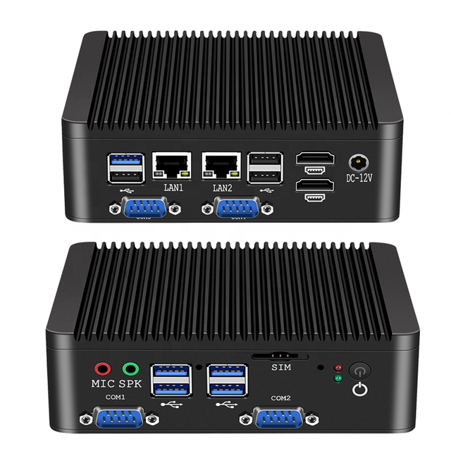 HelorPC Industrial Mini Pc Desktop Computer Cheap Ce-leron J4125 N4000 HD 4COM 2LAN Fanless Minipc Computadoras for Industry