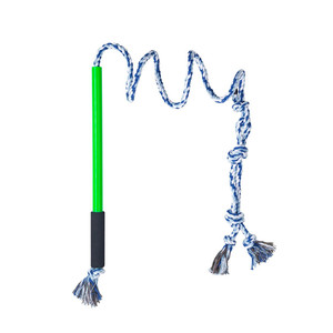 Cuerda de algodón de lujo, ejercicio interactivo, masticar, entrenamiento de perros, juguetes de tirón con varita extensible, poste de coqueteo para tirar de perro - Product Image 4