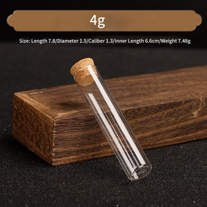 หลอดธูปแก้วขนาด56ชม. มีความโปร่งใสสูงธูปหอมไม้จันทน์พร้อมภาชนะไม้ก๊อก - Product Image 3