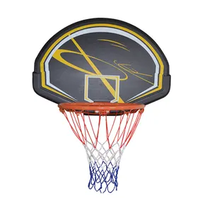 W-1009Bb Noir En Forme De Ventilateur PE Panneau de Matériau De Support Mural panneau de Basket-Ball Pour Équipement de Basket-Ball Pour La Formation