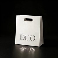 Sacs en papier personnalisés, réutilisables, de luxe, écologiques, découpés à la forme, pour l'emballage, avec logo personnalisable, adaptés aux vêtements et aux bijoux.